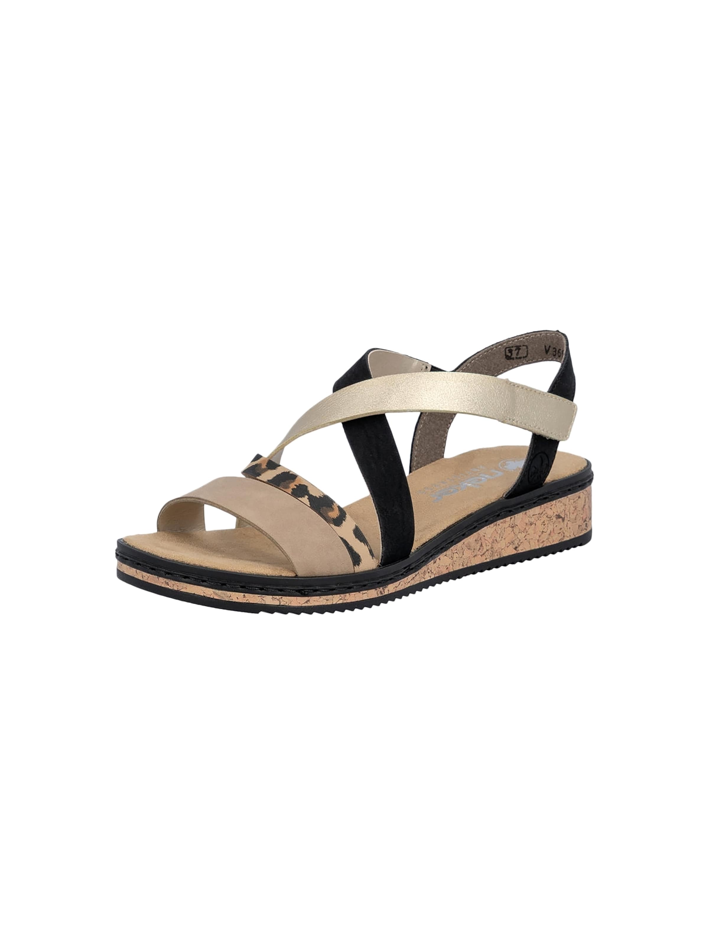 Sandalo di Rieker in nero: frontale