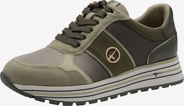 Baskets basses Tamaris en vert : devant