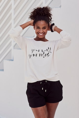 LASCANA Sweatshirt in Beige: Vorderseite