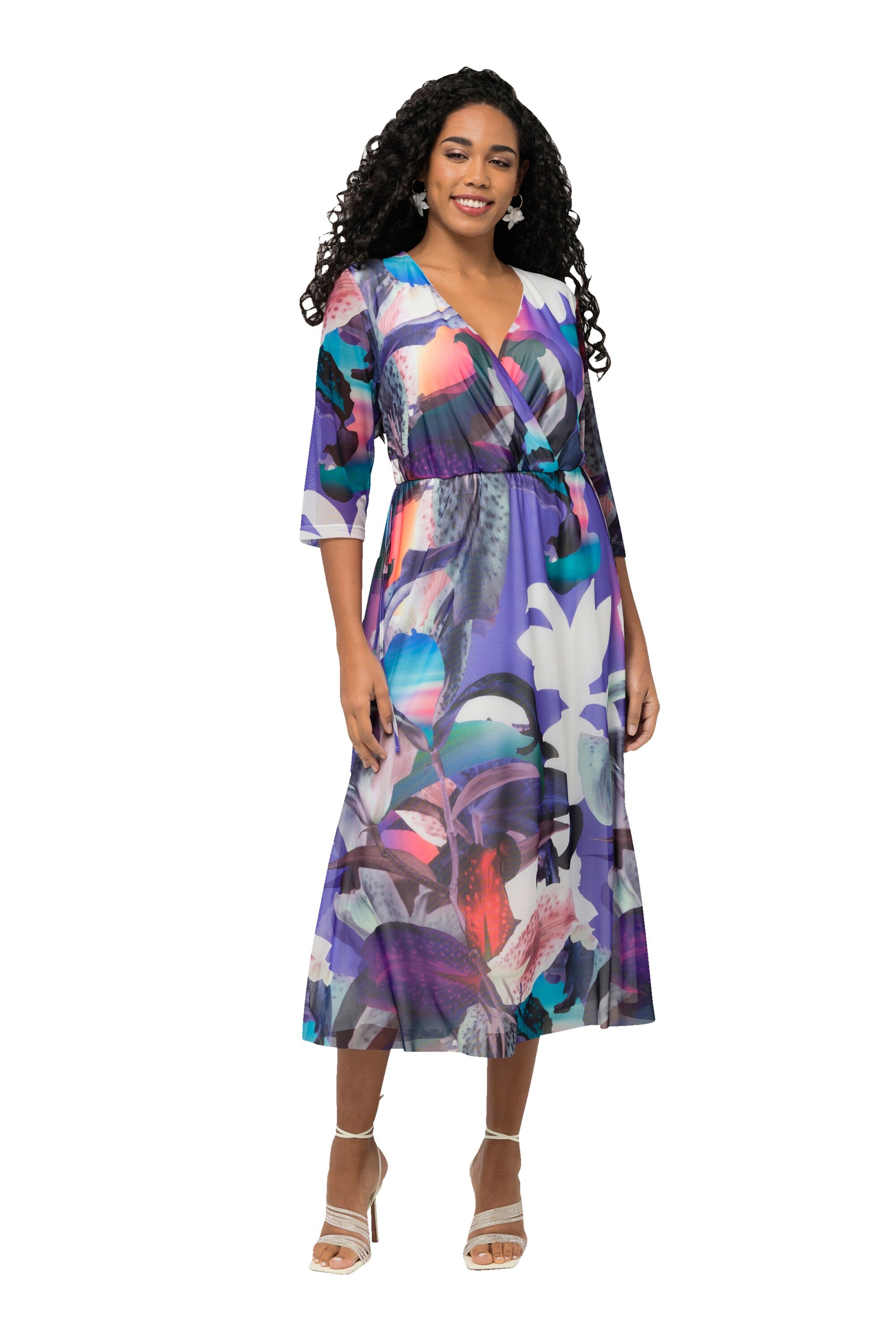 Ulla Popken Cocktailkleid in Mischfarben: Vorderseite