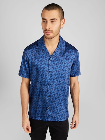 Michael Kors Regular fit Button Up Shirt in Blue: front