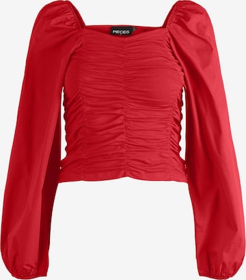 Chemisier 'MALYSIA' PIECES en rouge : devant