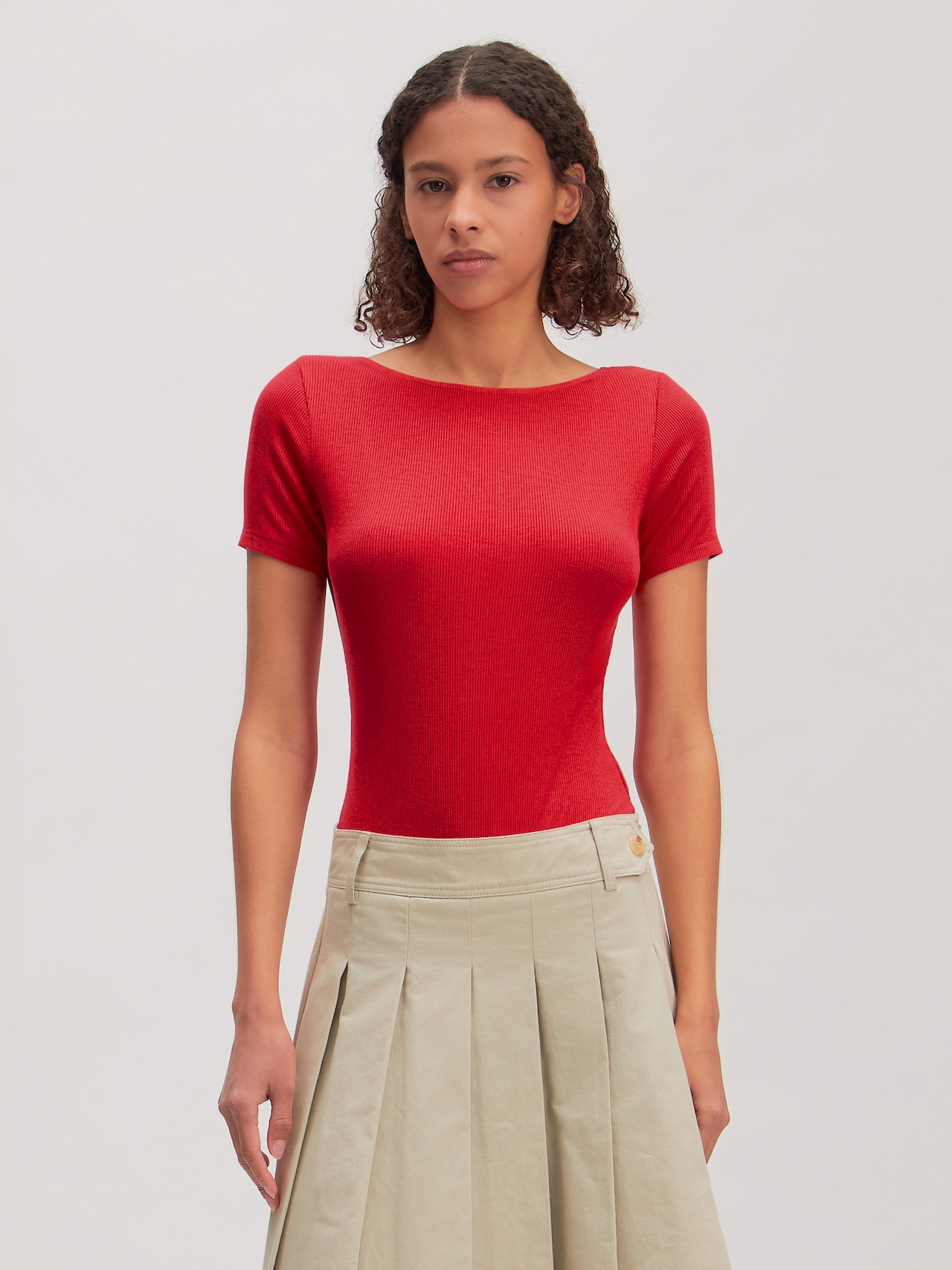 EDITED Nouveautés Shirtbody 'Naru' rouge