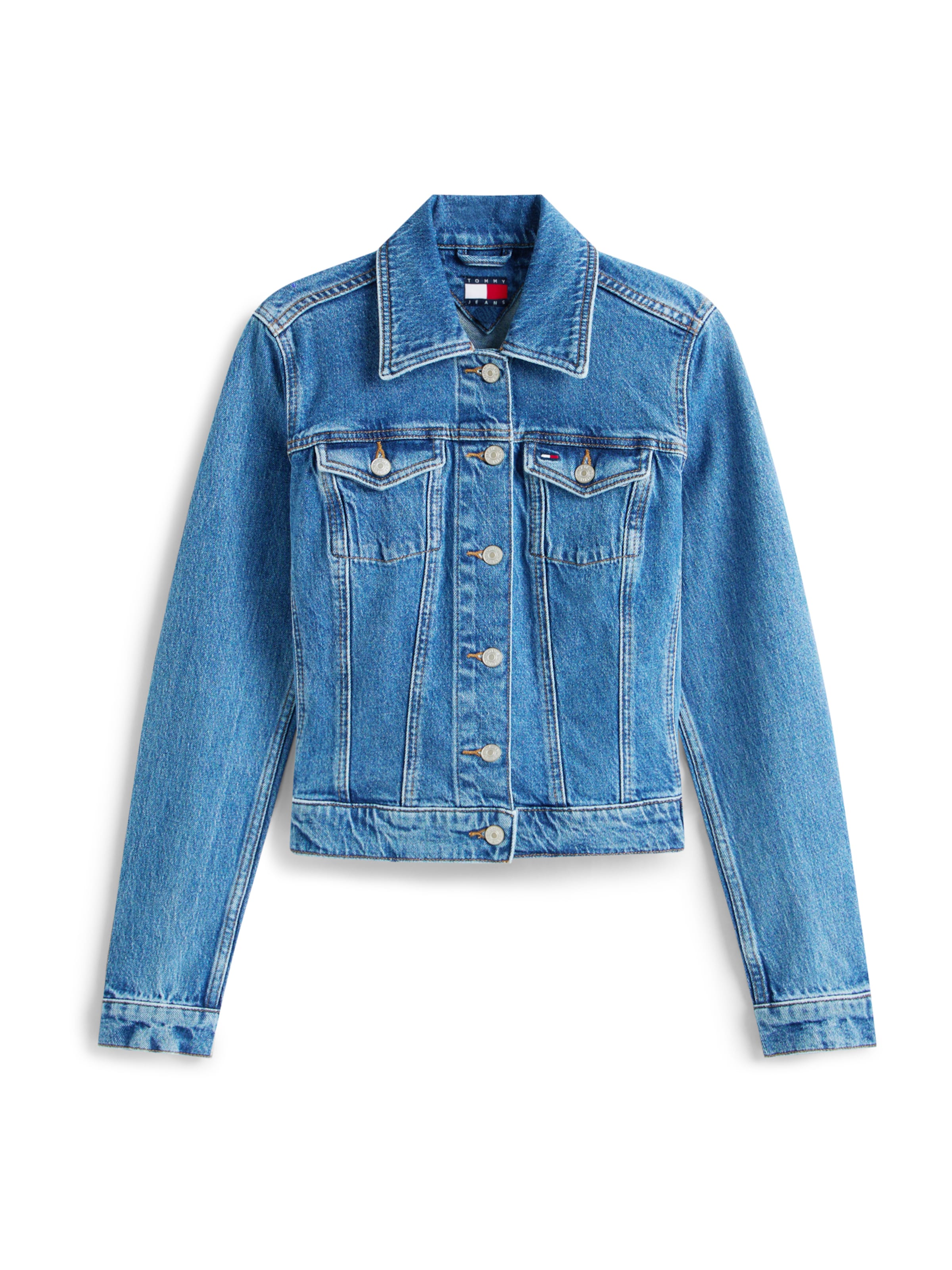 Tommy Jeans Overgangsjakke 'VIVIANNE' i blå: forside