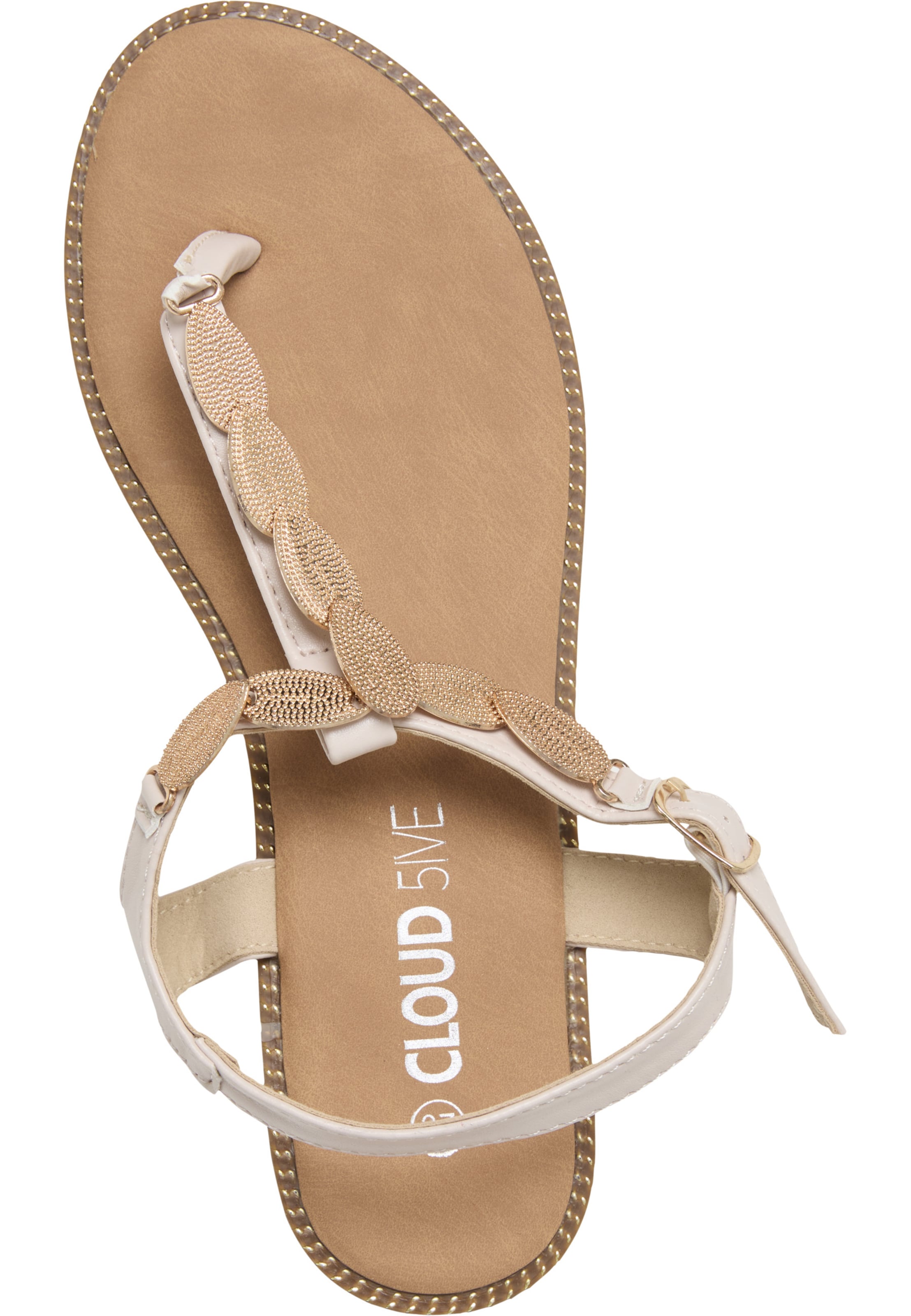 Cloud5ive T-bar sandals 'Wiliam' in Beige