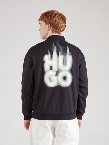 HUGO Sweatshirt 'Durungu' in Zwart: voorkant