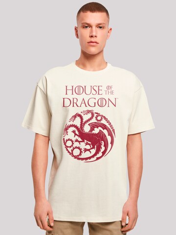 F4NT4STIC T-Shirt 'House Of The Dragon Targaryen' in Beige: predná strana