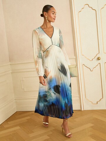 Robe love & roses en bleu