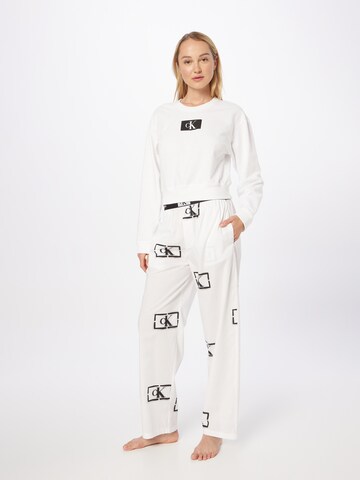 Pantalon de pyjama Calvin Klein Underwear en blanc