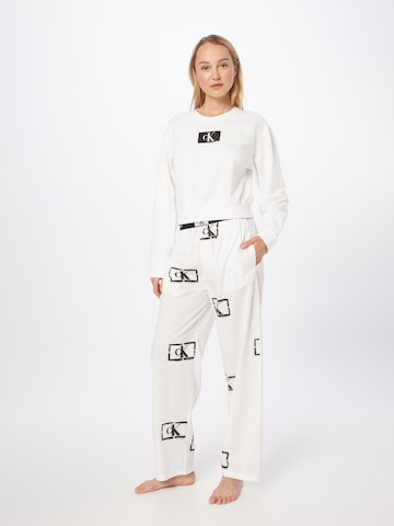 Calvin Klein Underwear Панталон пижама в бяло