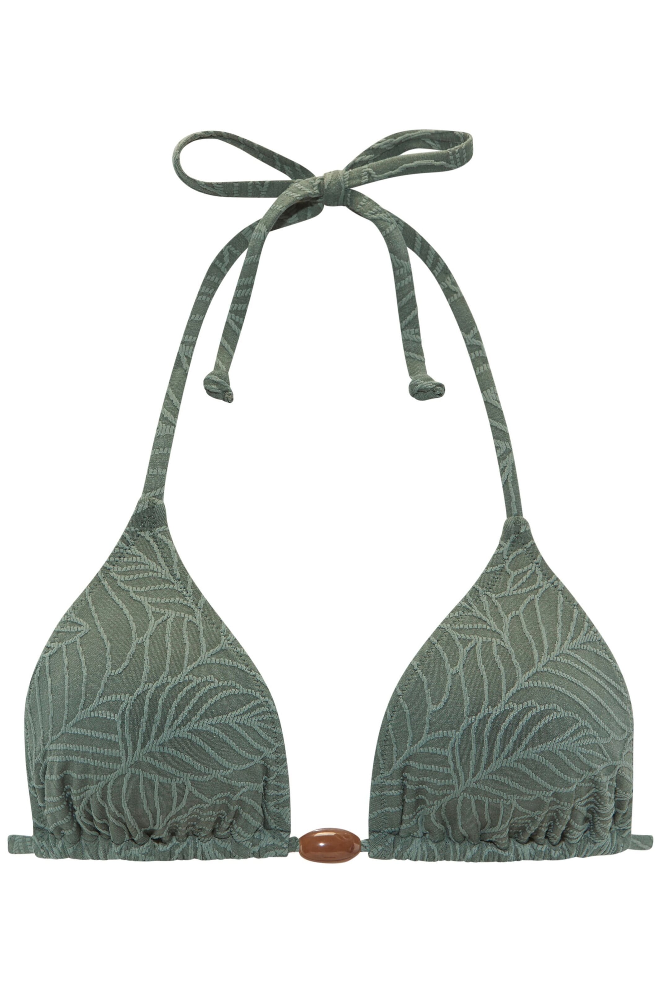 LASCANA - Triángulo Top de bikini en verde: frente