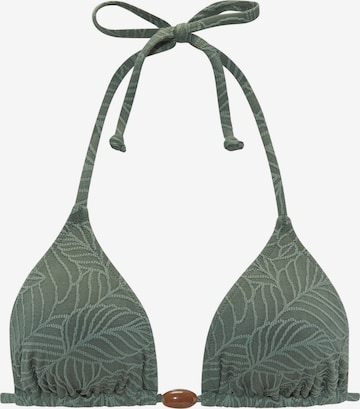 LASCANA - Top de bikini en verde: frente