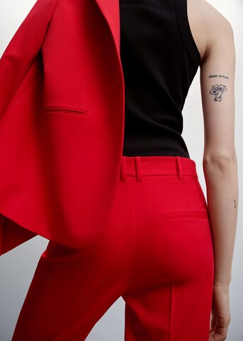 MANGO Regular Pleated Pants 'boreal' in Red