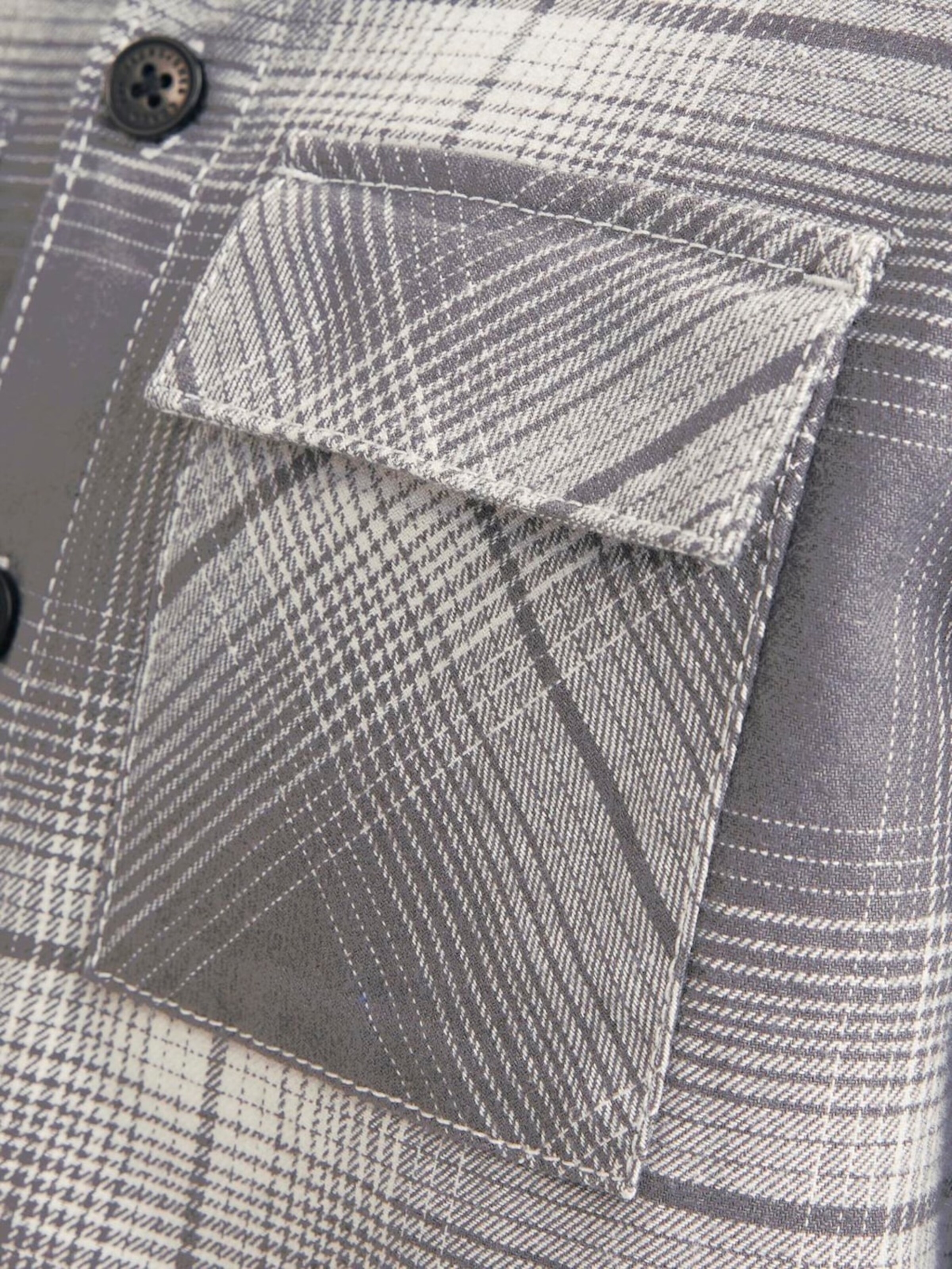 Jack & Jones Junior Comfort fit Button up shirt 'CHARLIE CHECK' in Grey