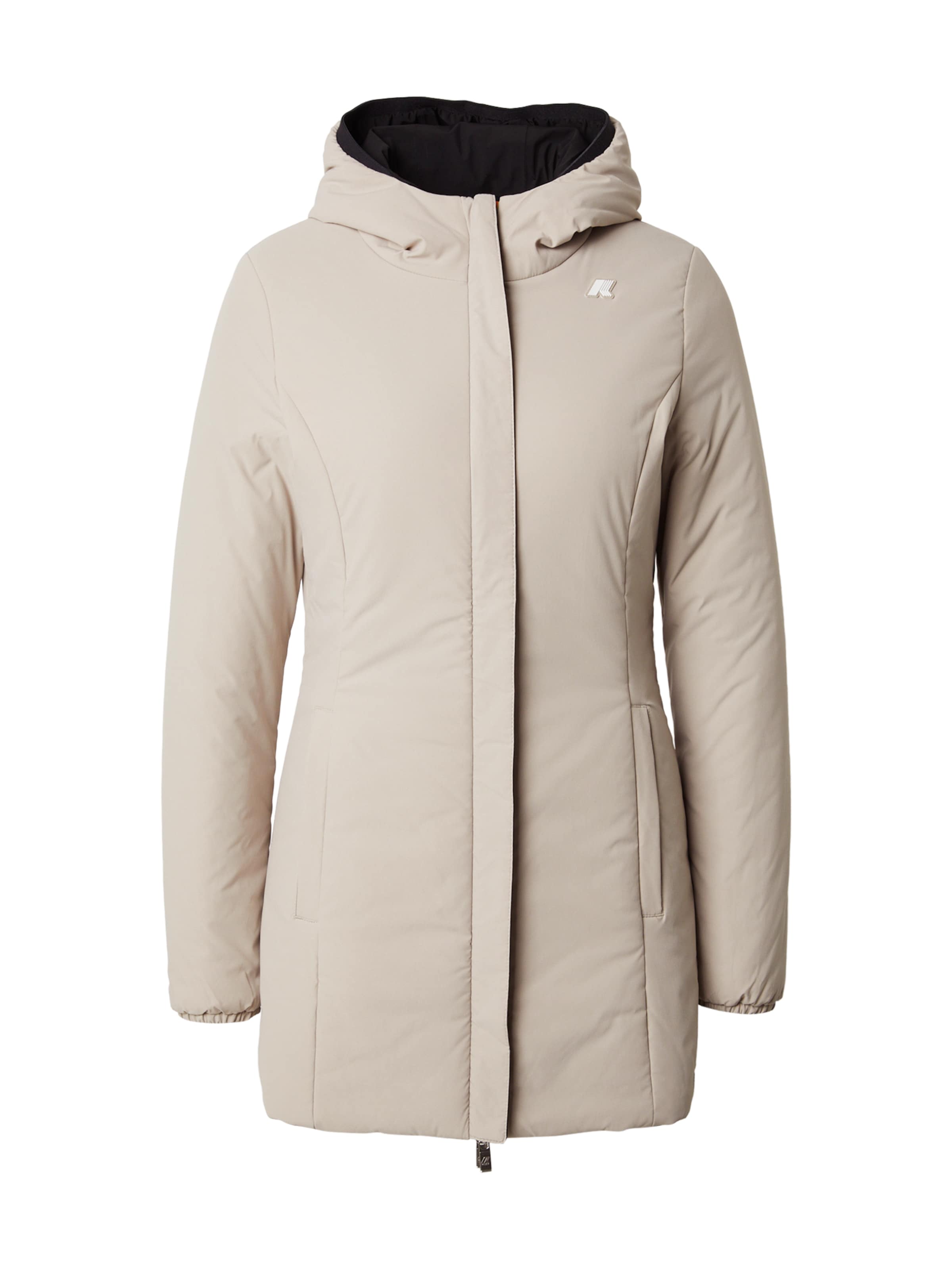 K-Way Λειτουργικό μπουφάν 'DENISE' σε μαύρο: μπροστά