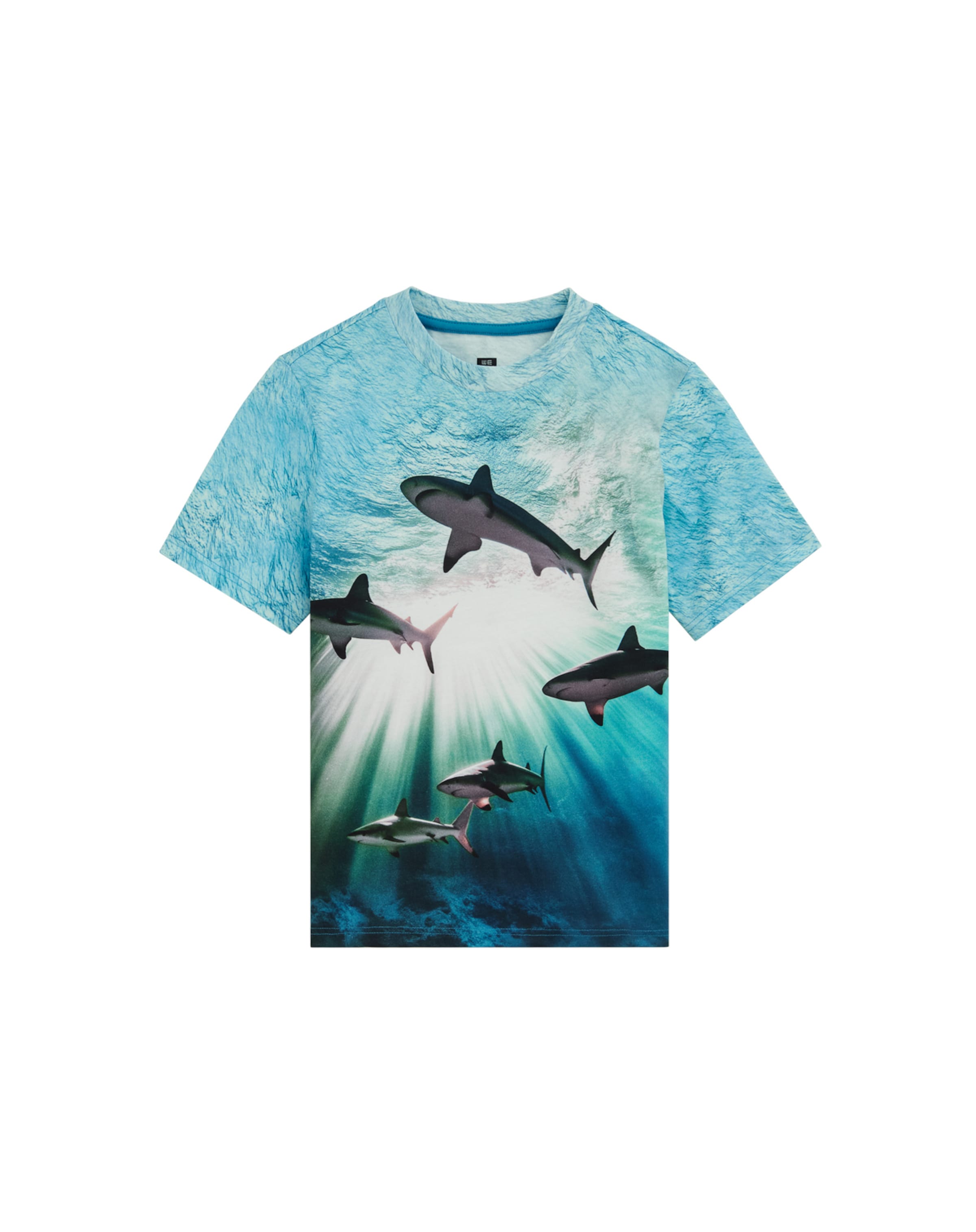 WE Fashion Tričko – modrá: přední strana