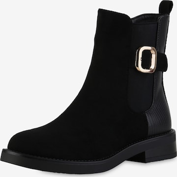Bottines 'Kimberly' Van Hill en noir : devant