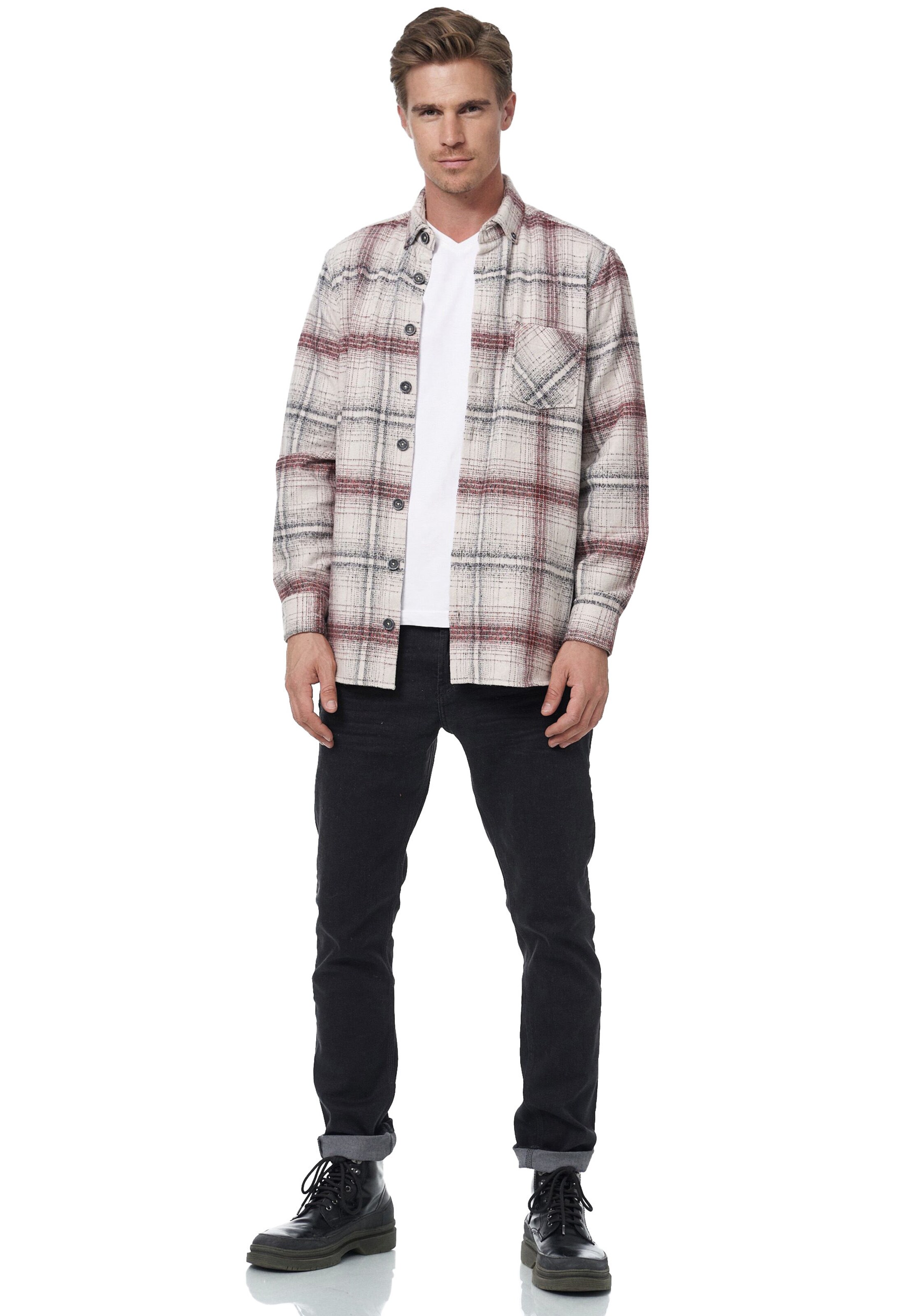 Rusty Neal Slim fit Overhemd in Beige