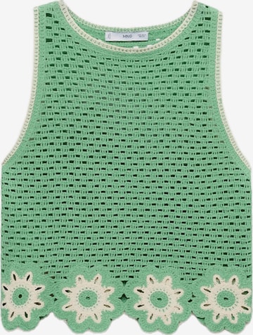 MANGO Top 'FLEUR' – zelená: přední strana