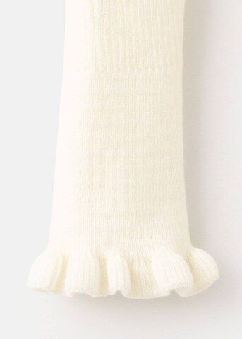 MANGO Knit Cardigan 'Waves' in Beige