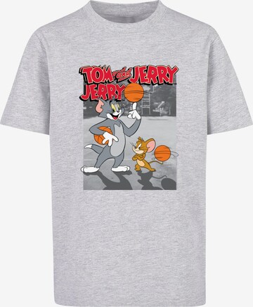 ABSOLUTE CULT Shirt 'Tom And Jerry - Basketball Buddies' in Grey: front