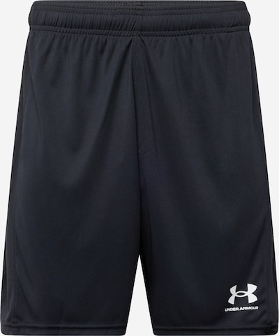 Pantaloni sport 'Challenger' UNDER ARMOUR pe negru / alb, Vizualizare produs