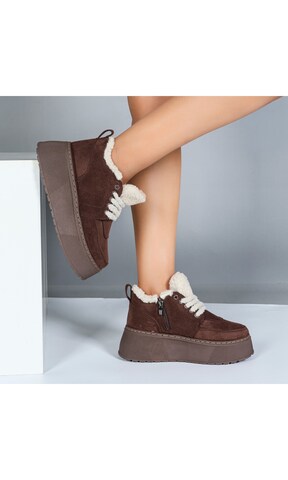 Ital-Design Stiefelette in Braun: Vorderseite