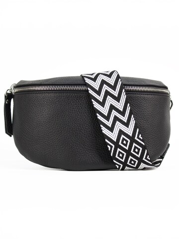 lePelou Gürteltasche 'THEA medium' in Schwarz: Vorderseite