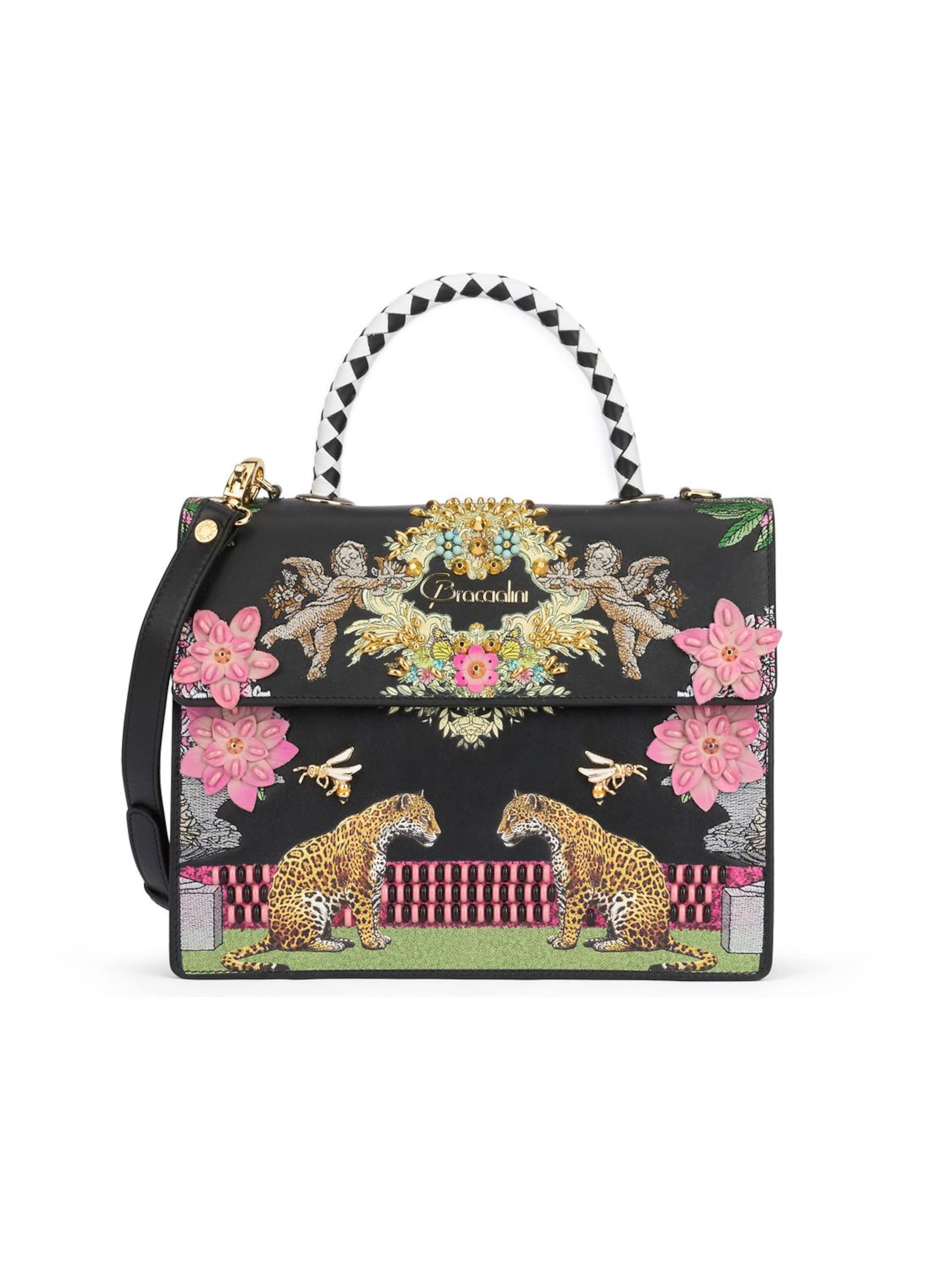 Borsa a mano 'Audrey Super Leo' di Braccialini in nero: frontale