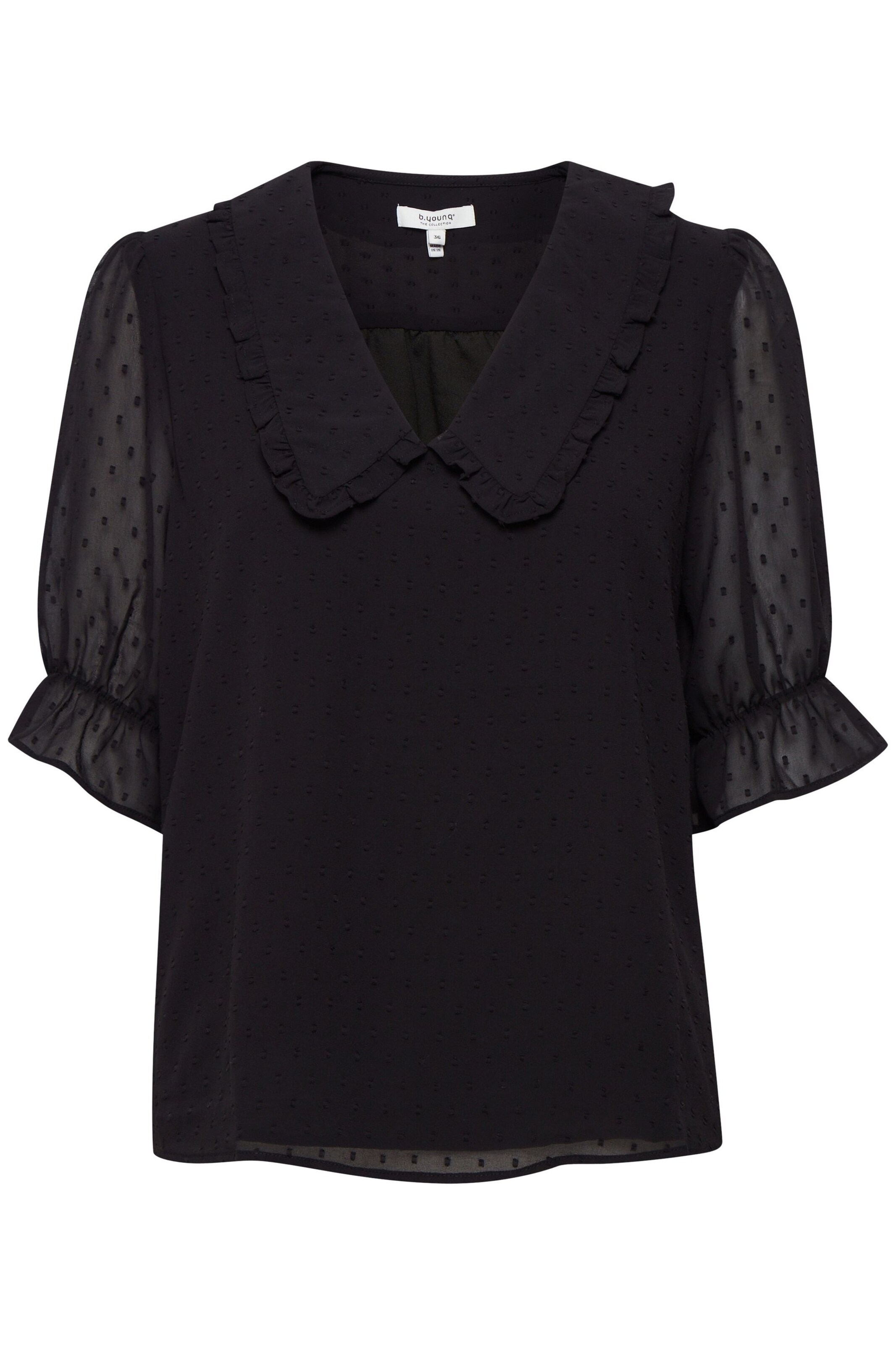 b.young Blouse 'Isigne' in Zwart: voorkant
