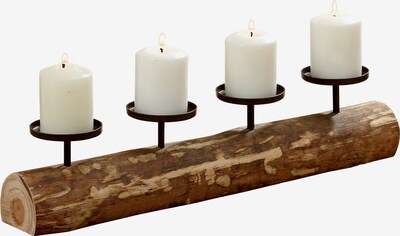 BOLTZE Kerzenständer 'Lumber' in braun / dunkelgrau, Produktansicht