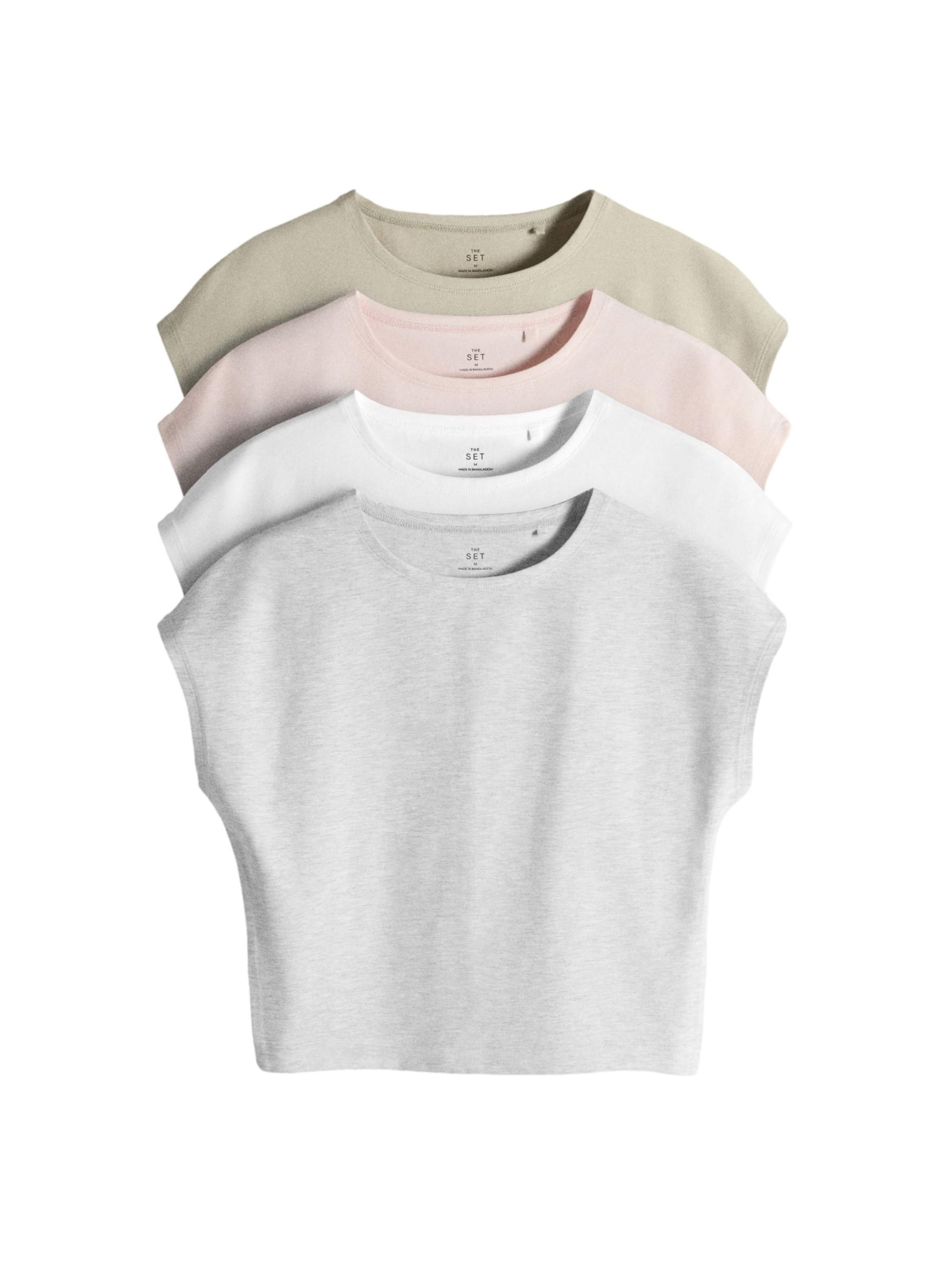 T-shirt The Set en beige : devant