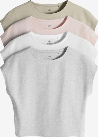 T-shirt The Set en beige : devant