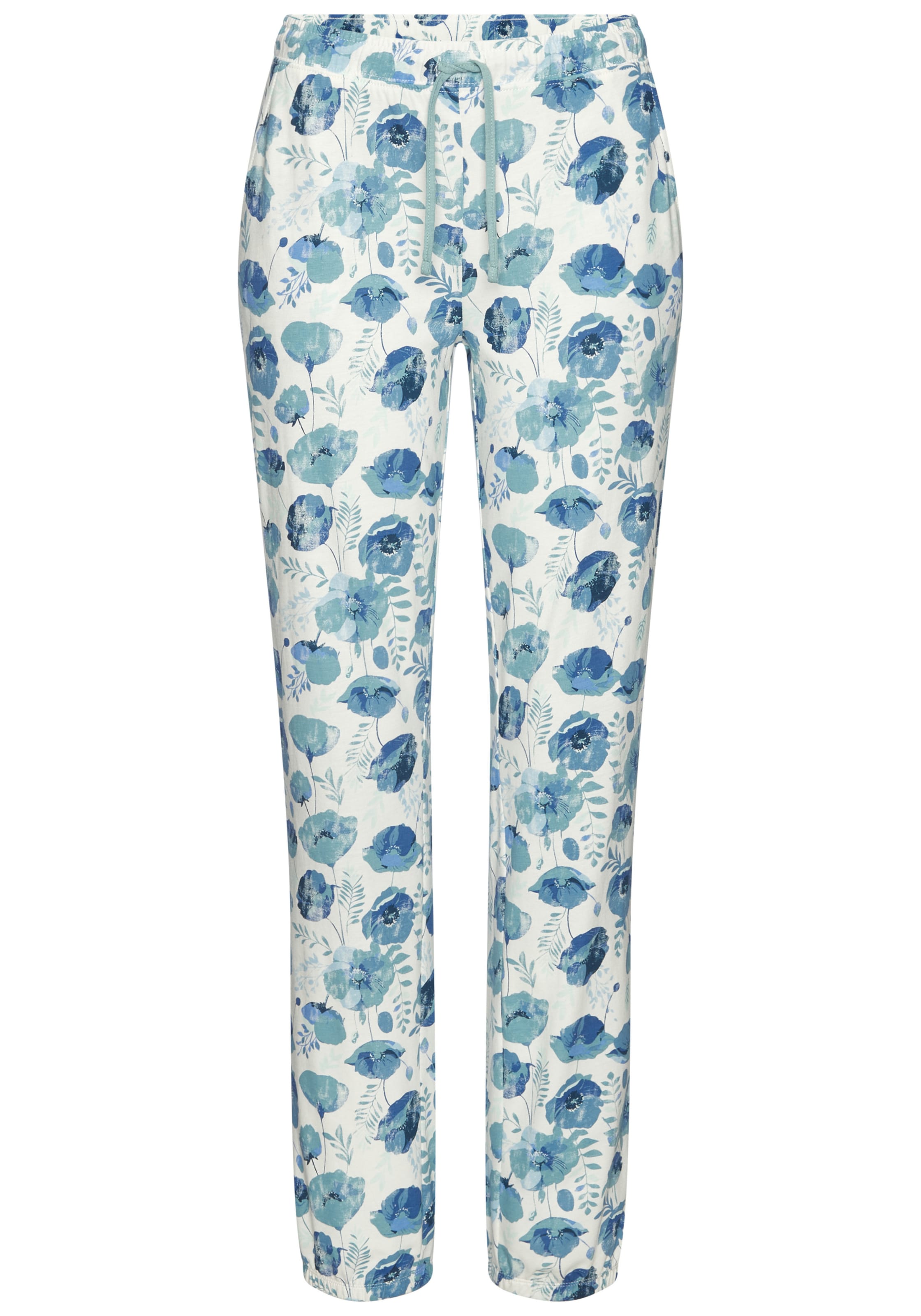 VIVANCE Pyjamahose in Weiß: Vorderseite