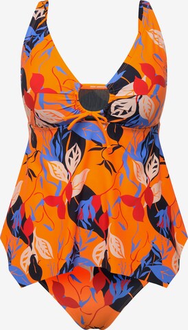 Minimiseur Tankini Ulla Popken en orange : devant