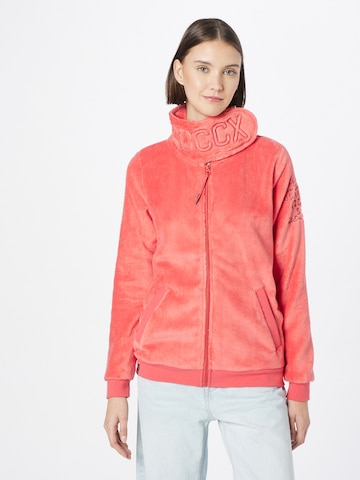 Soccx - Chaqueta polar en rojo: frente