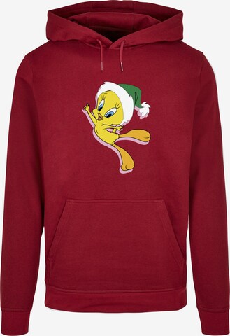 ABSOLUTE CULT Sweatshirt 'Looney Tunes - Tweety Christmas Hat' in Rood: voorkant
