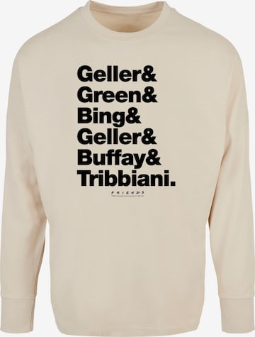 ABSOLUTE CULT Shirt 'Friends - Surnames' in Beige: predná strana