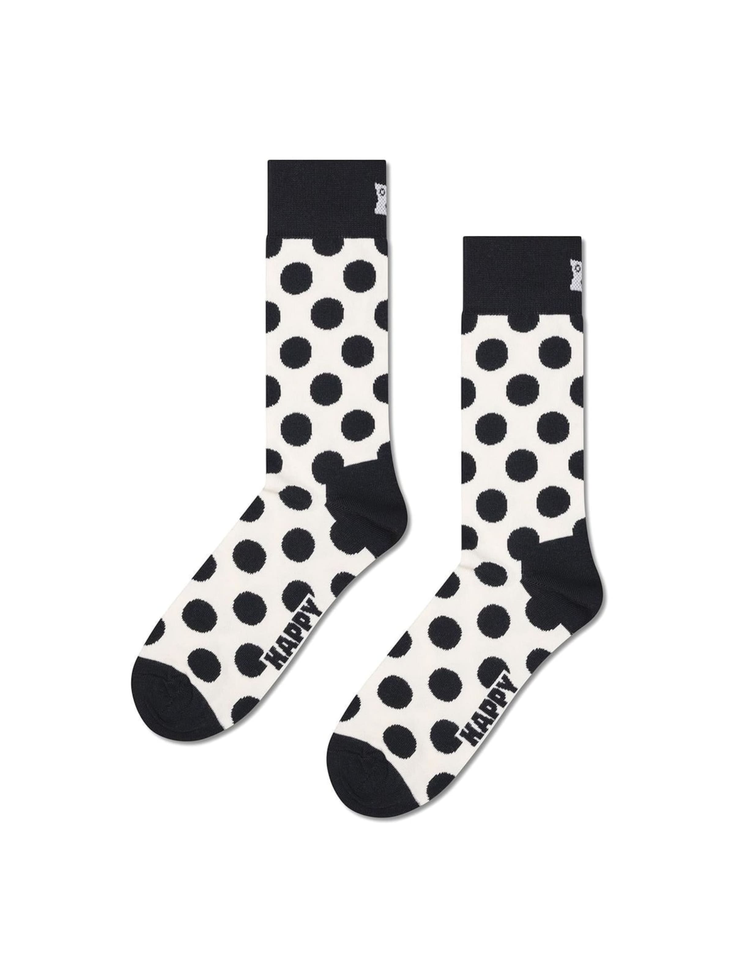 Happy Socks Socks 'Big Dot Socks' in White: front