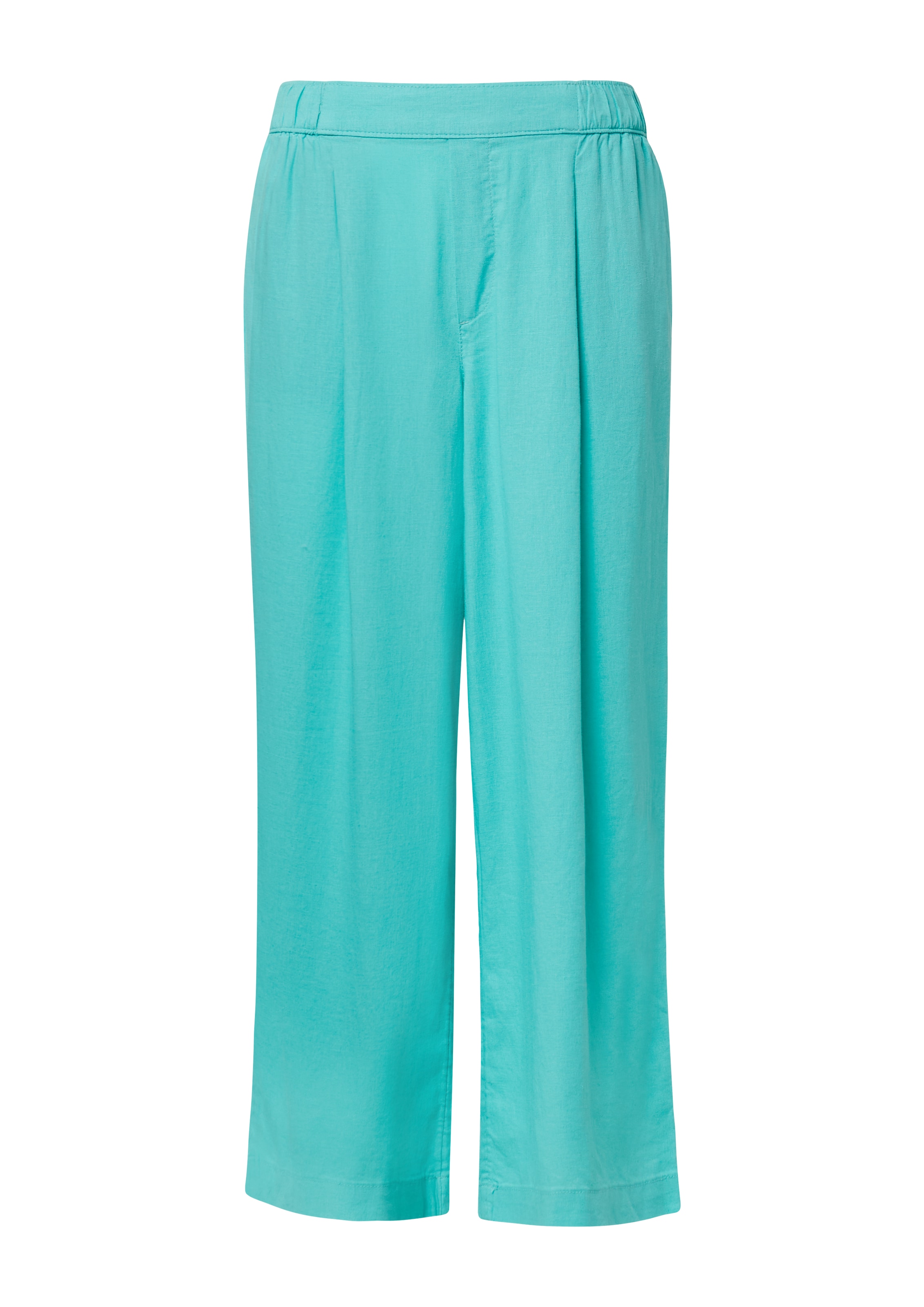 Wide Leg Pantalon à pince s.Oliver en vert : devant