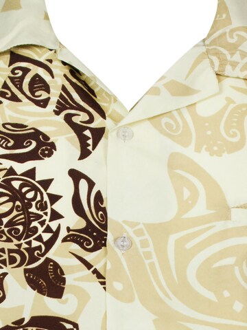 King Kameha Shirt 'Maori Wedding' in Beige