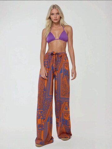 Hiccup Wide Leg Hose in Orange