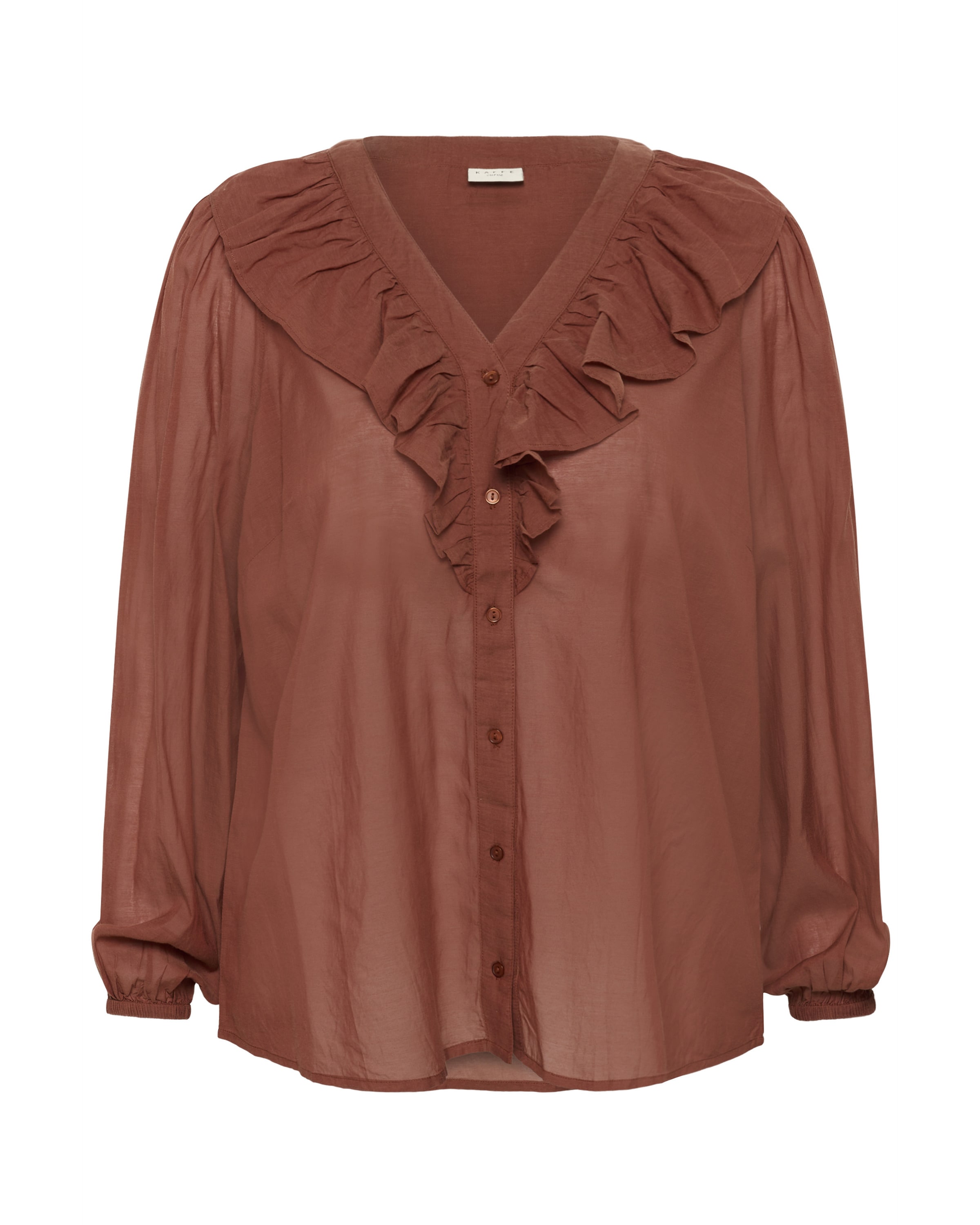 KAFFE CURVE Bluse 'Lana' i brun: forside