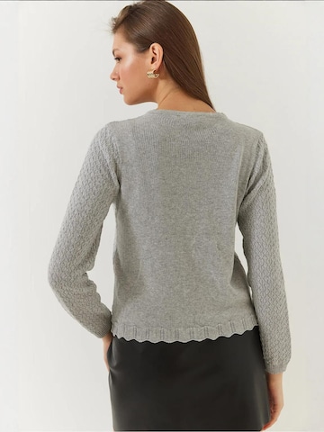 Cardigan Bianco Lucci en gris