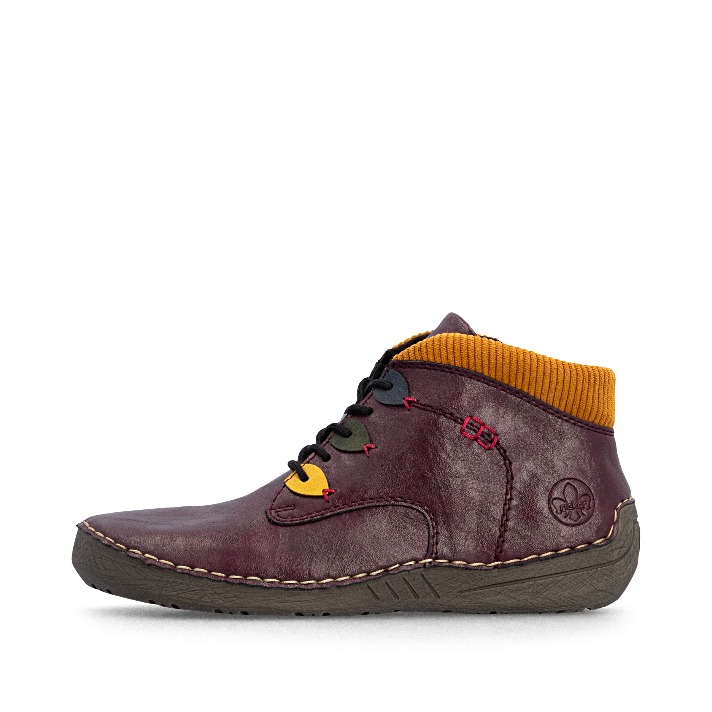Rieker Schnürstiefelette in Lila