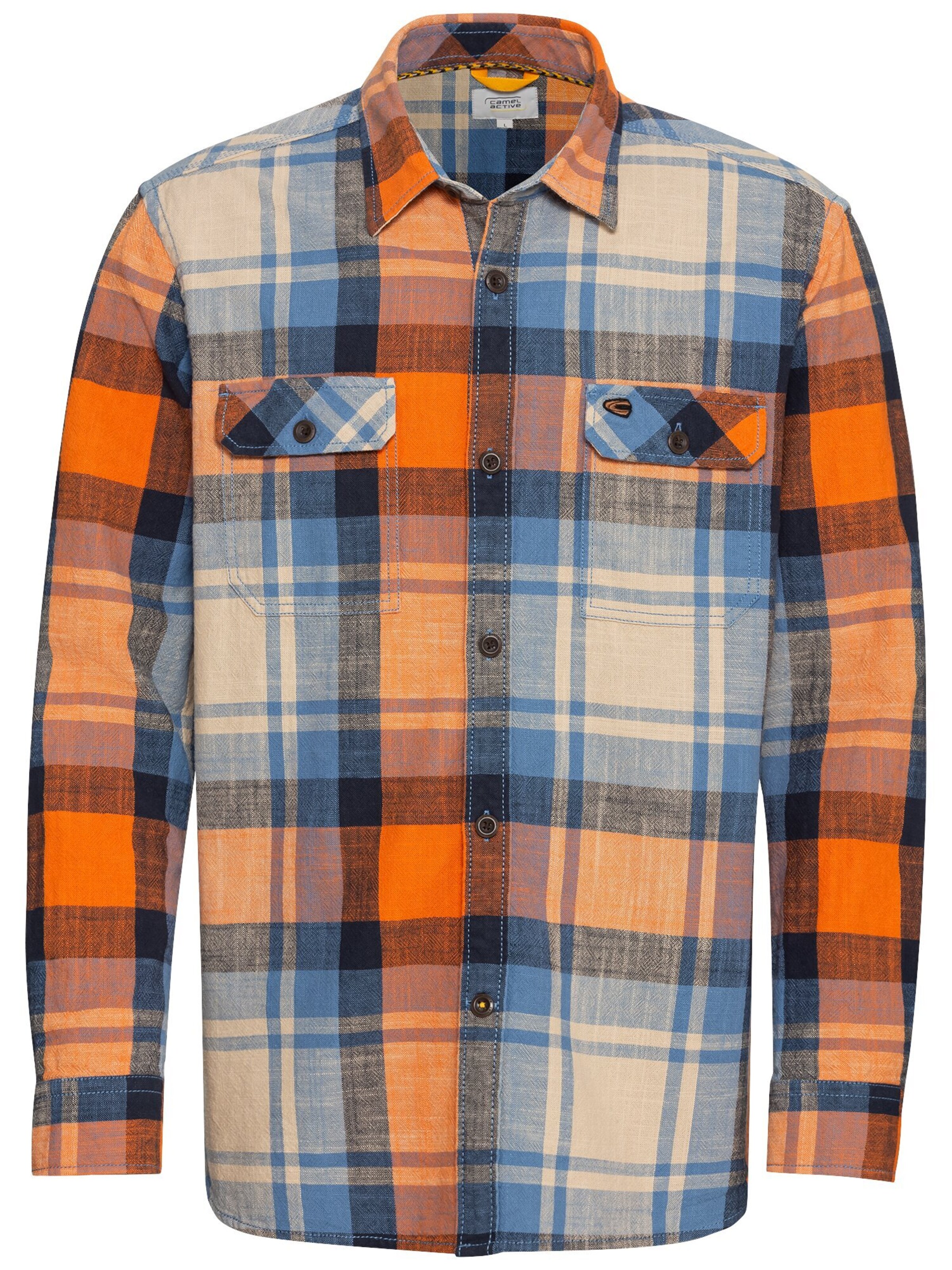 CAMEL ACTIVE Regular fit Button Up Shirt in Orange: front
