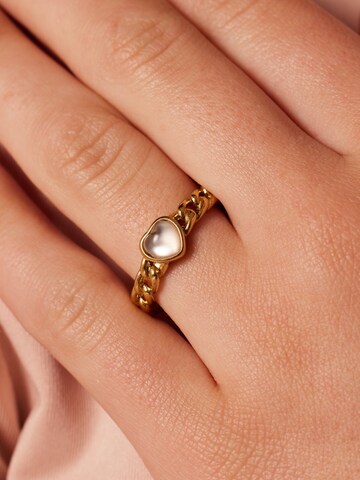Lucardi Ring 'Herz' in Goud