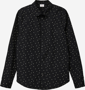 s.Oliver Slim fit Button up shirt in Black: front