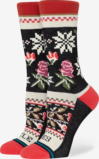 Stance Socken 'MISTLING TOES' in rot / schwarz / weiß, Produktansicht