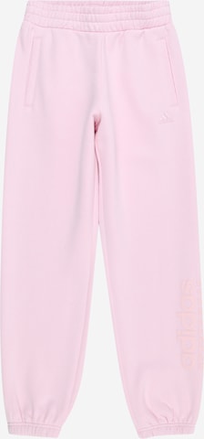 ADIDAS SPORTSWEAR - Tapered Calças de desporto em rosa: frente